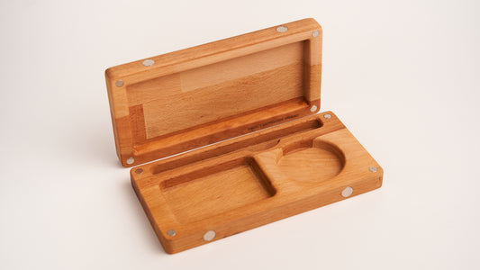 DNS Portable Magnetic Wooden Rolling Tray Box