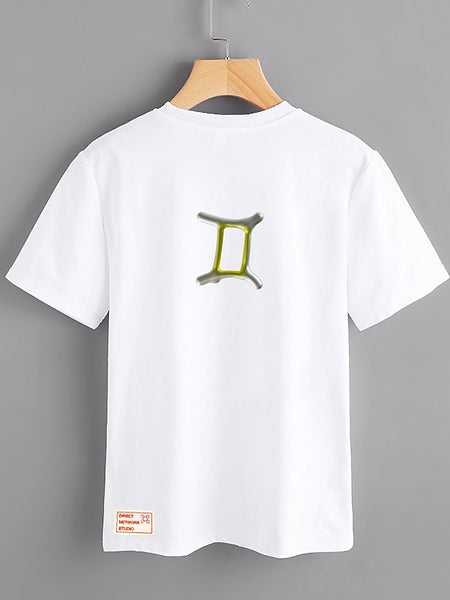 White T-shirt - Gemini - Mercan Seker